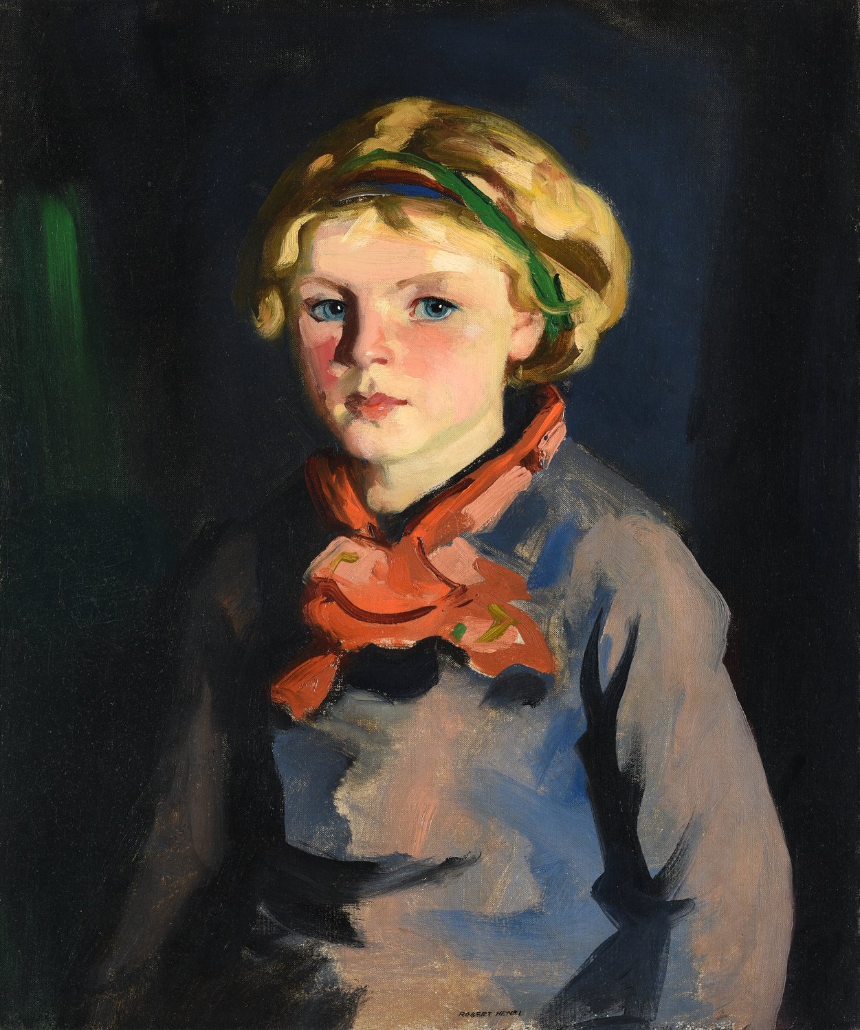 Robert Henri’s “Kathleen,” painted in oil on board in 1924.